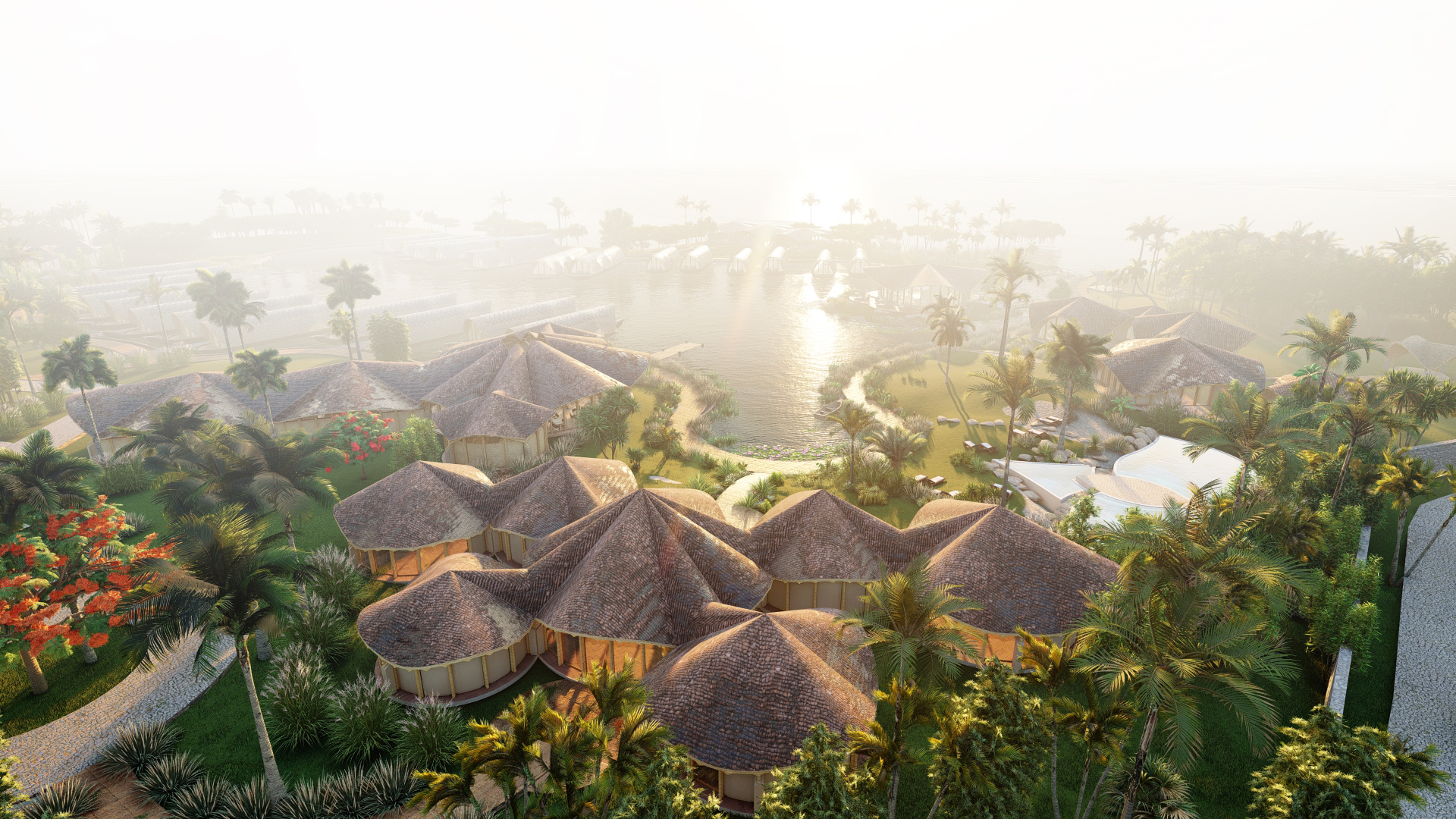 The Sushant Alleppey aerial view